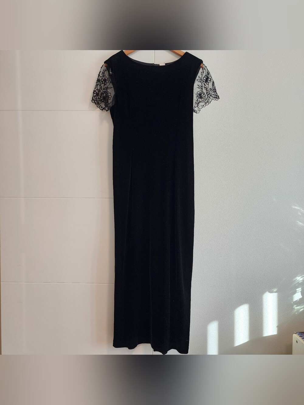 Vintage Robbie Bee Velvet and Lace Maxi Dress